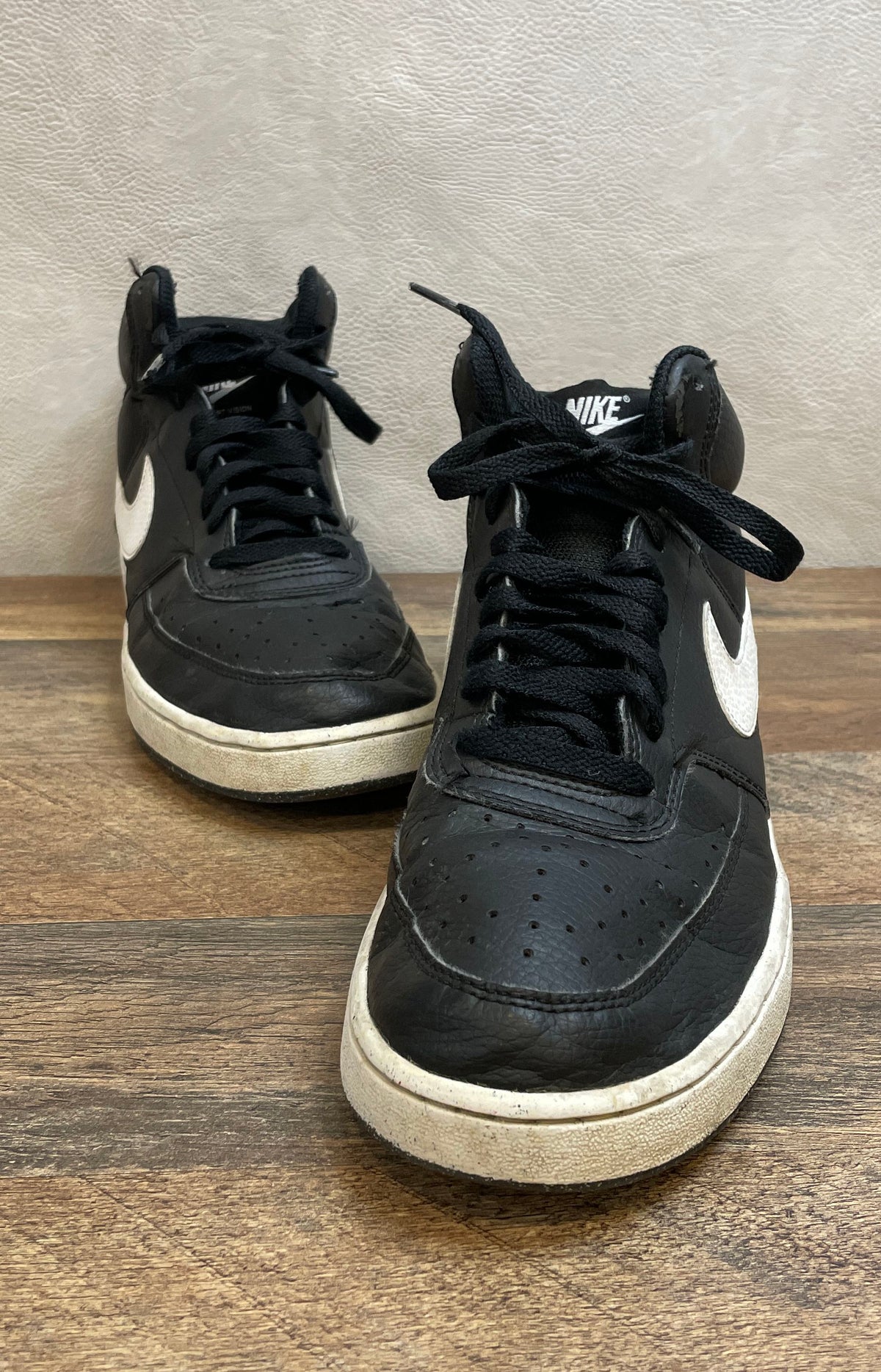 Nike Court Vision Mid Black White Men's Sneakers Size 10