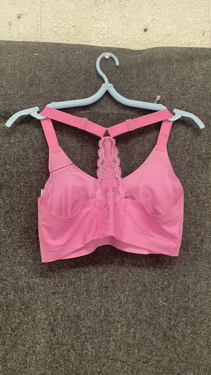 Knix Women's Pink Knixy Lace Racerback Bralette Seamless NWT Sz M+