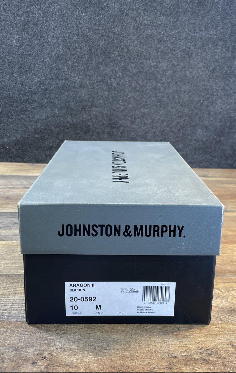 Johnston & Murphy Aragon II Black Brown Kiltie Tassel Loafers Size 10 M