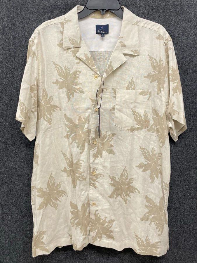 Ben Sherman NWT Floral Print Camp Collar Button Up Shirt Sz XL