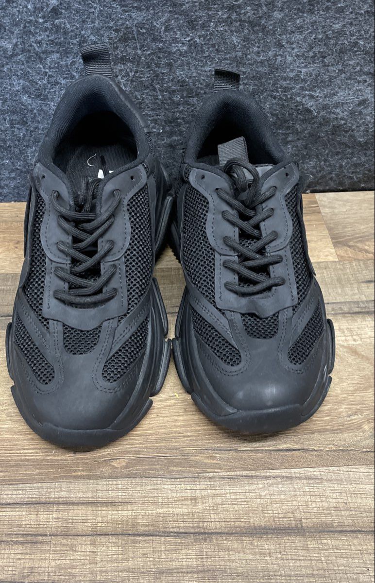 Steve Madden Possession Triple Black Chunky Fashion Sneakers Women's Size 9