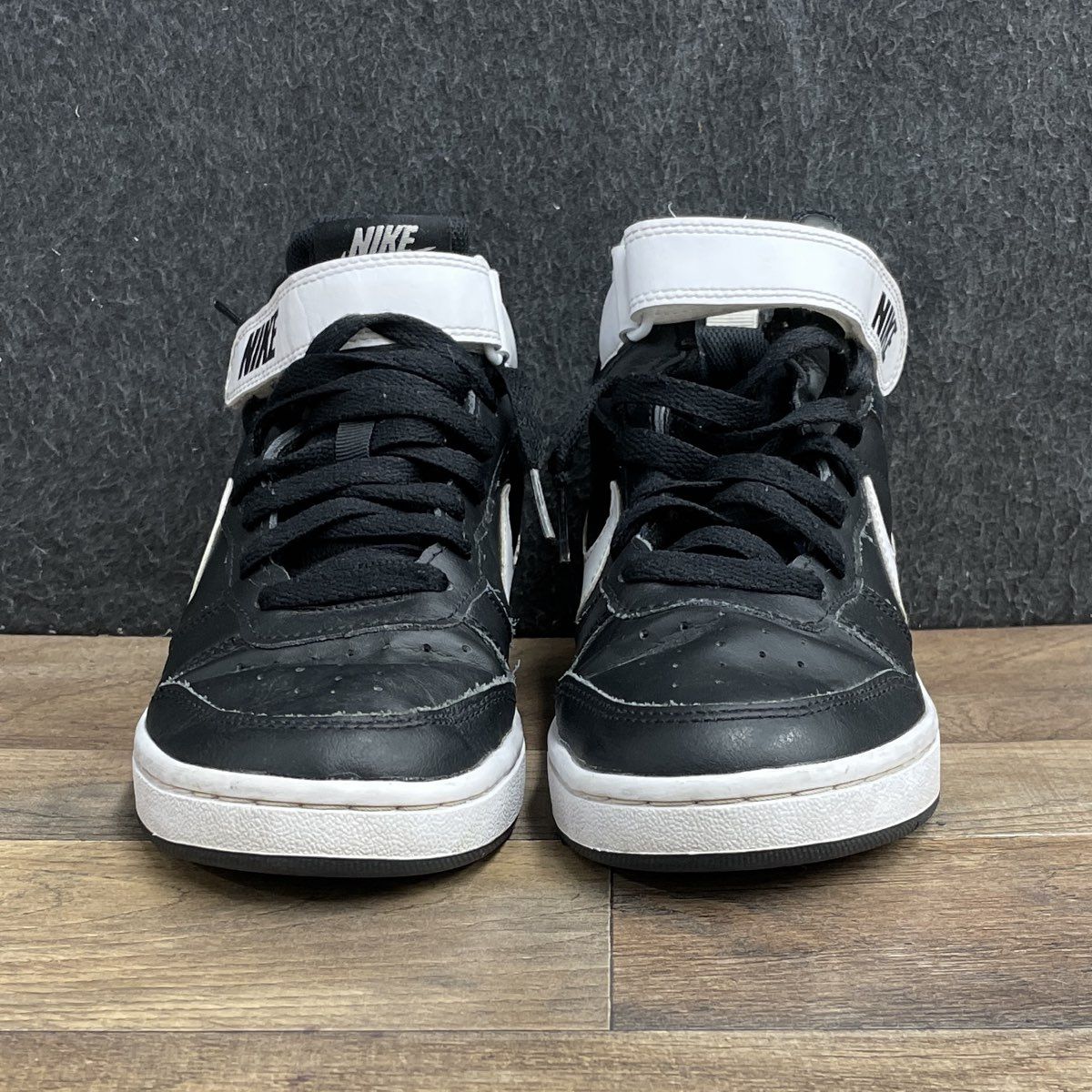 Nike Court Borough Mid 2 Black White Youth Sneakers Size 5.5Y