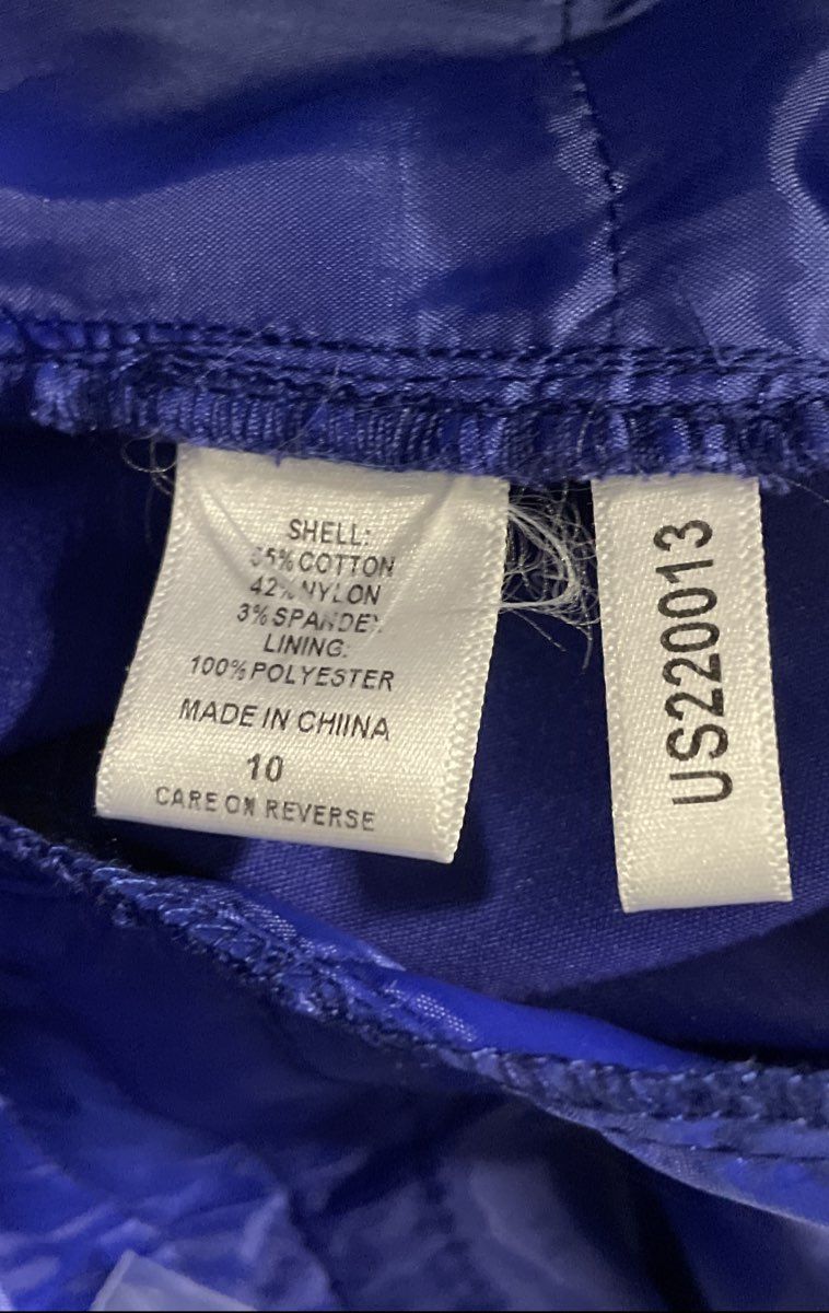 New York & Company Women's Royal Blue Wide Leg Cotton Blend Pants Sz 10 NWT