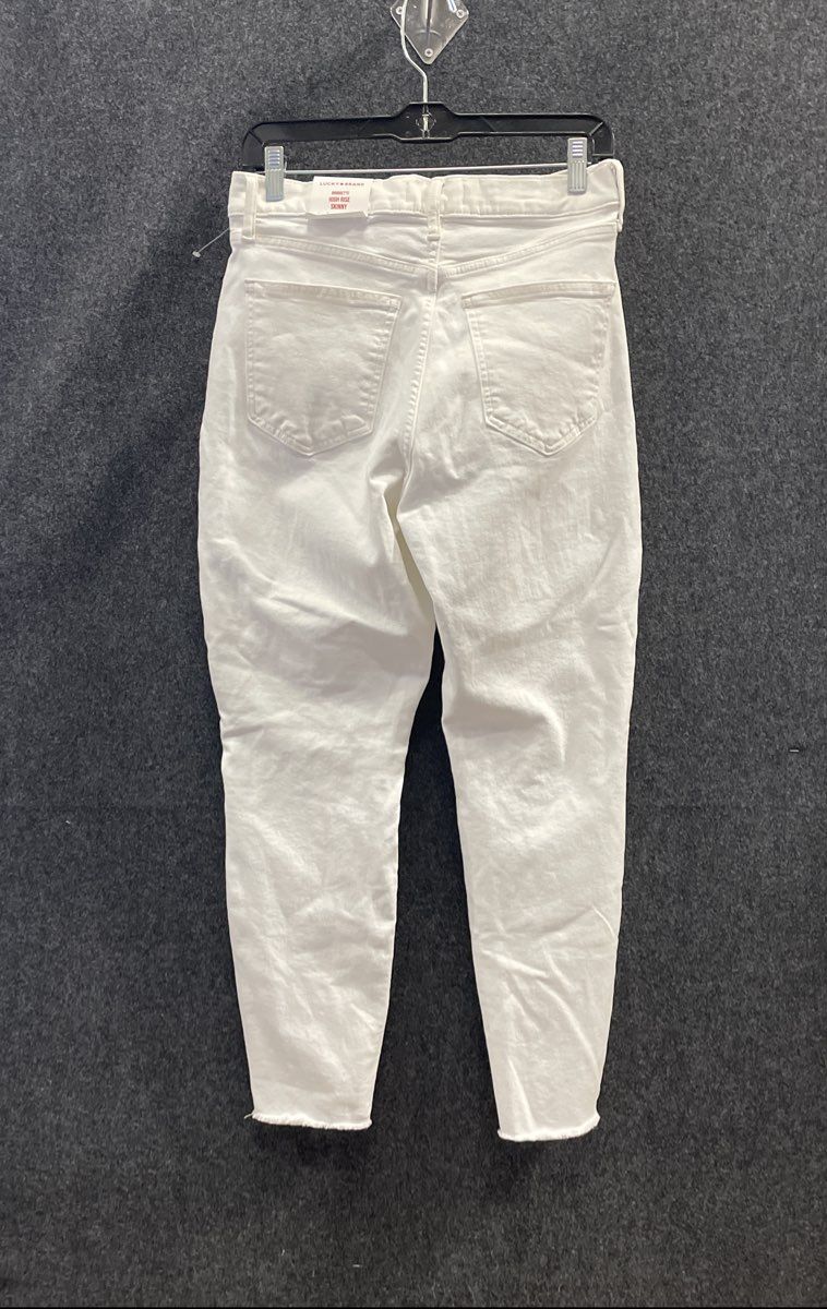 Lucky Brand Women's Bridgette High Rise Skinny White Button Fly Jeans Sz 8 NWT