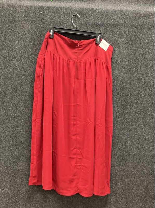 Banana Republic Women's Red Gathered Flowy Maxi Skirt Sz 18 NWT