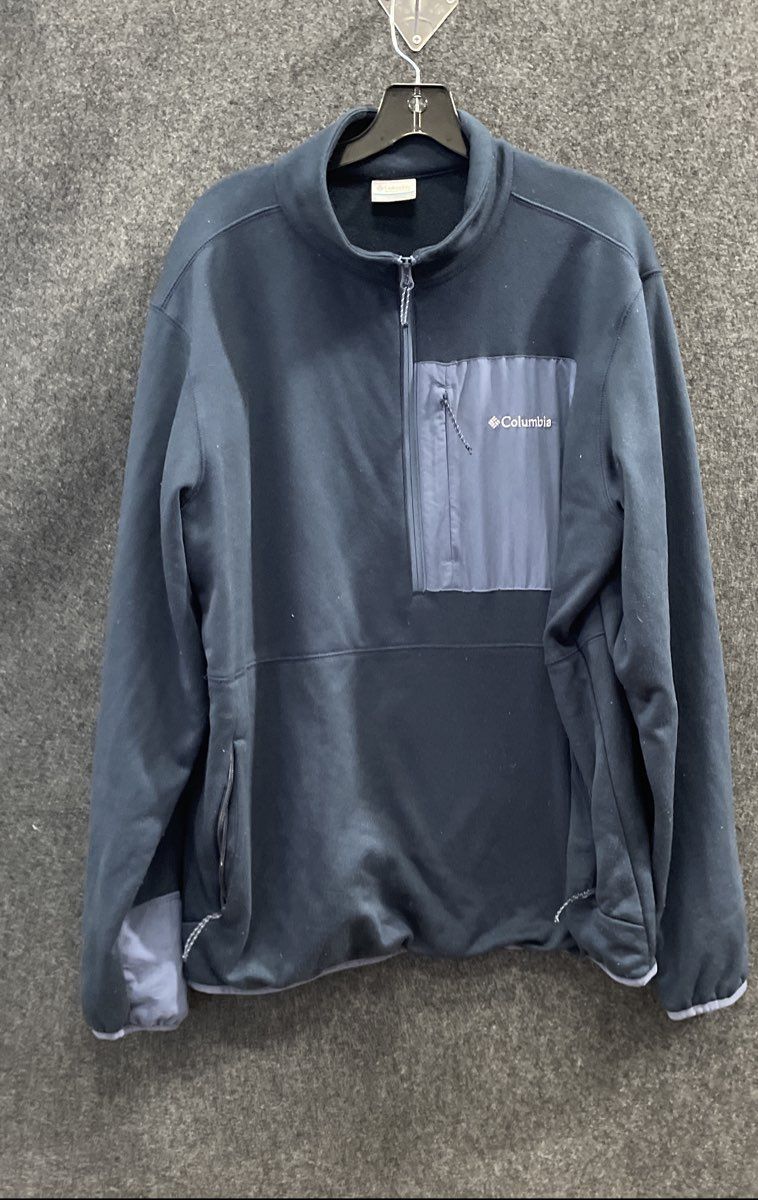 Columbia Men's Klamath Range II Half Zip Fleece Jacket Dark Blue Pullover Sz XL