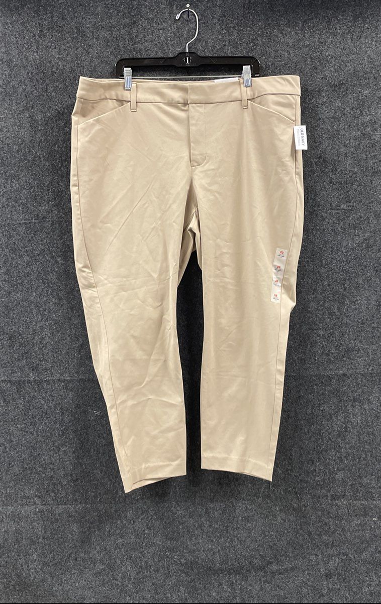Old Navy Women's Beige High-Rise Pixie Skinny Ankle Pants Sz 22 NWT