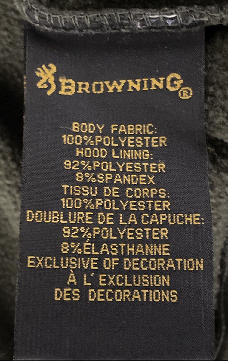 Browning Men's Olive Green Camo Buckmark Logo Pullover Hoodie Sz XXL