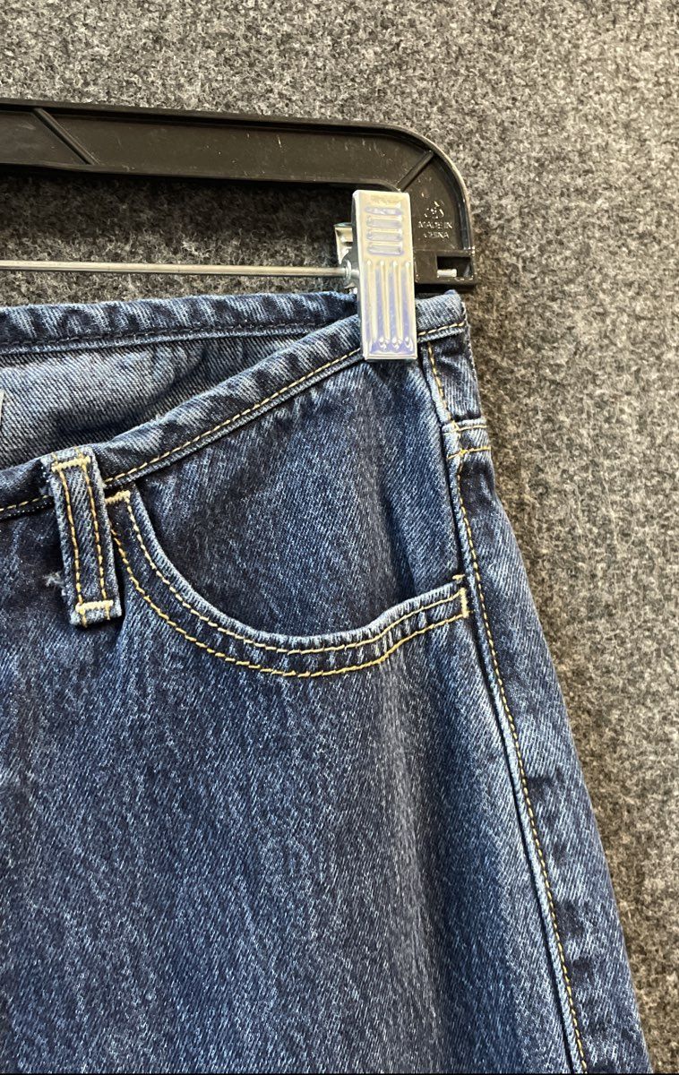 Hollister Women's Ultra Low-Rise Baggy Jeans Blue 100% Cotton Sz 000S
