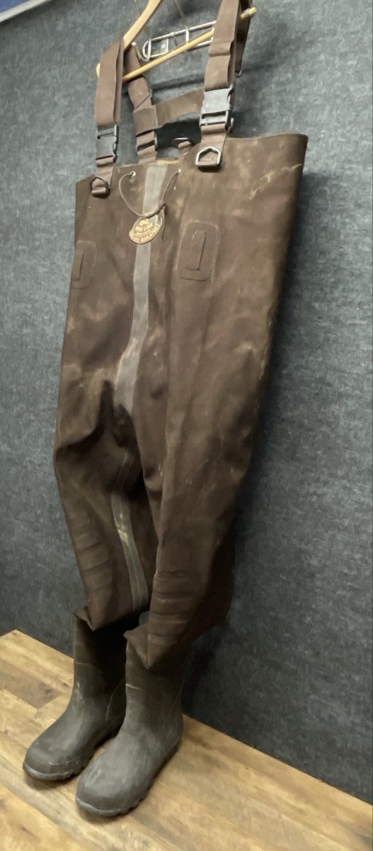 Pro Line Deluxe Insulated Chest Waders Men's 9 Thinsulate 200g Steel Shank Brown