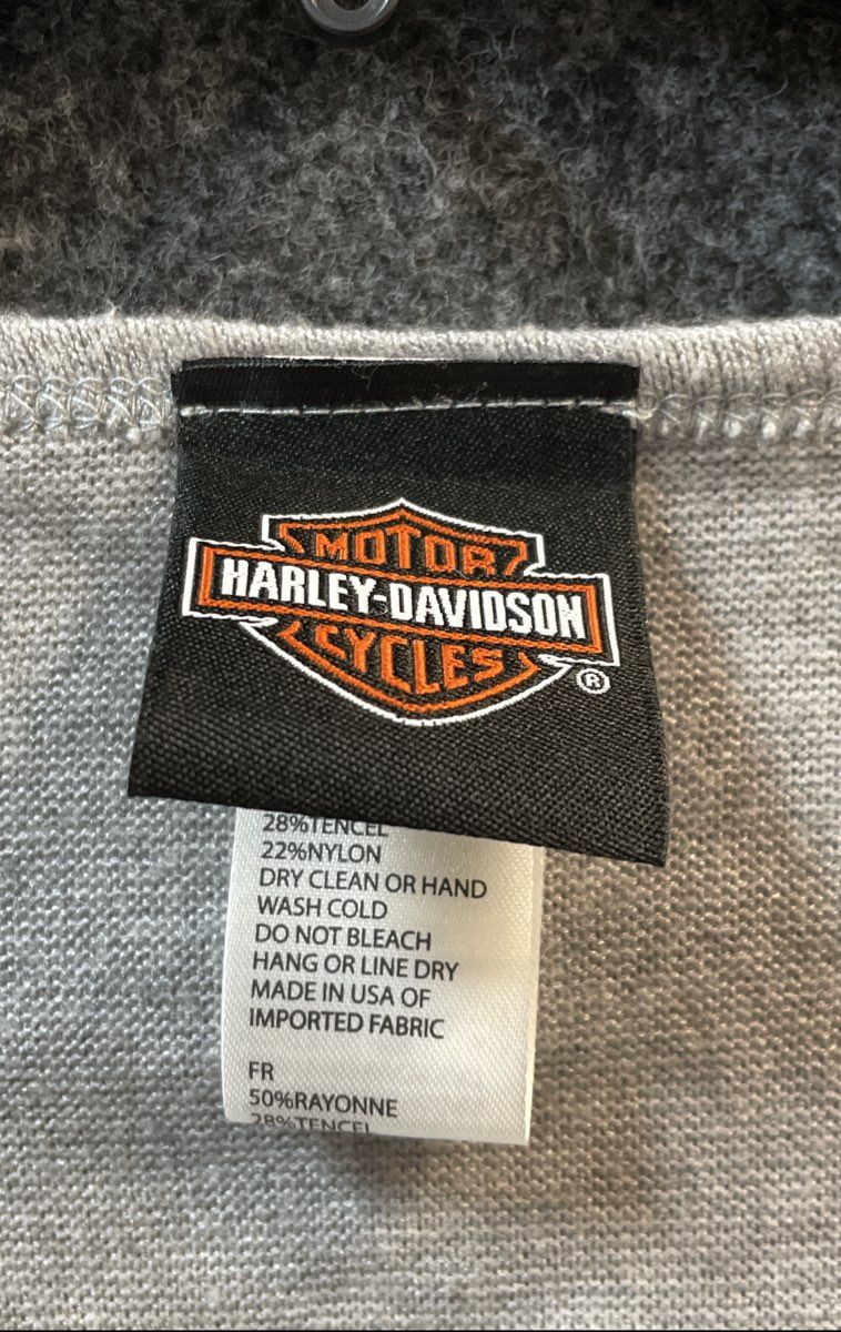 Harley-Davidson Ride The Legend Embellished Long Sleeve Shirt Zipper Cuffs Sz M