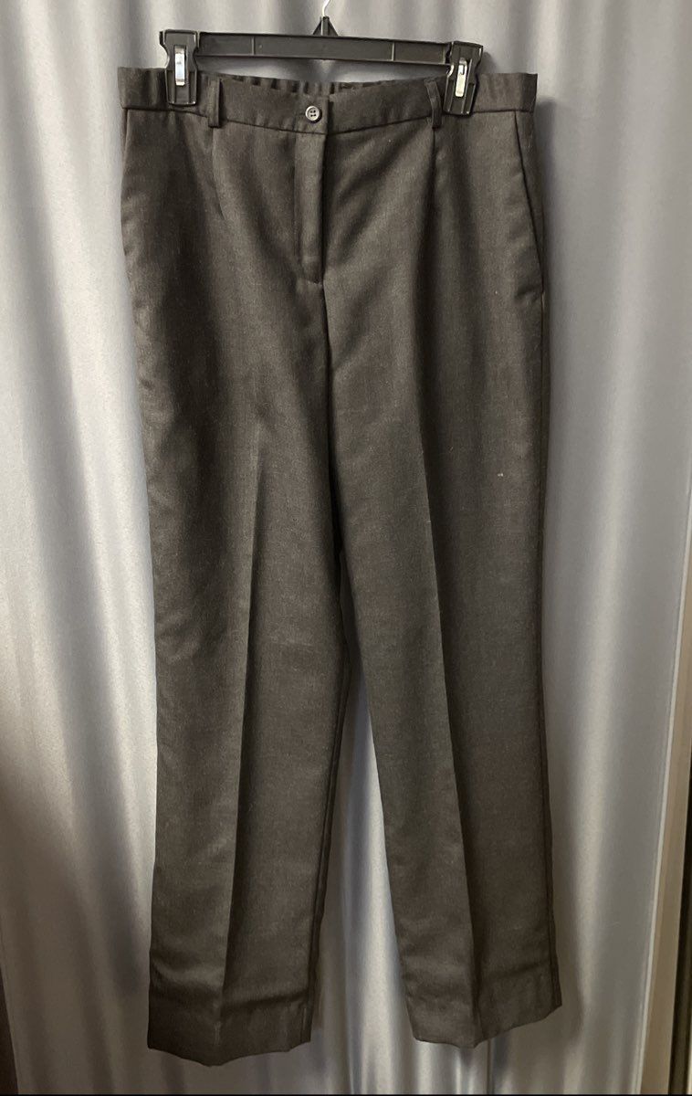 Vintage 90s Pendleton Women's Charcoal Gray Virgin Wool Dress Trousers USA Sz 8