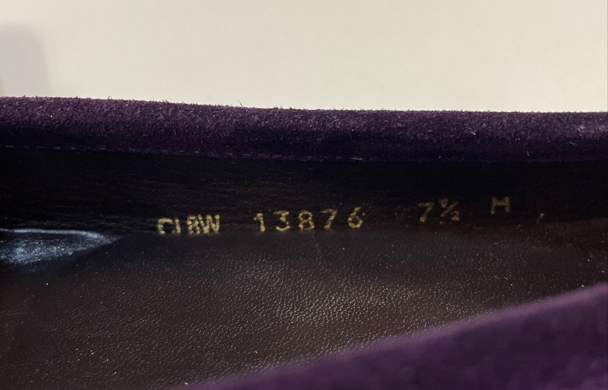 Stuart Weitzman Purple Suede Kiltie Fringe Loafer Flats Size 7.5