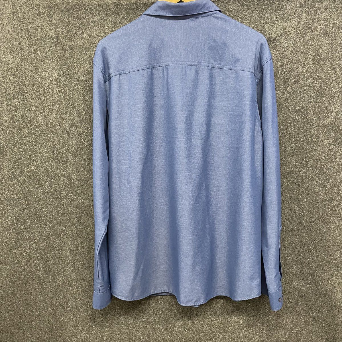 Columbia Men's Blue Nylon Blend Roll Tab Long Sleeve Pockets Shirt Sz L