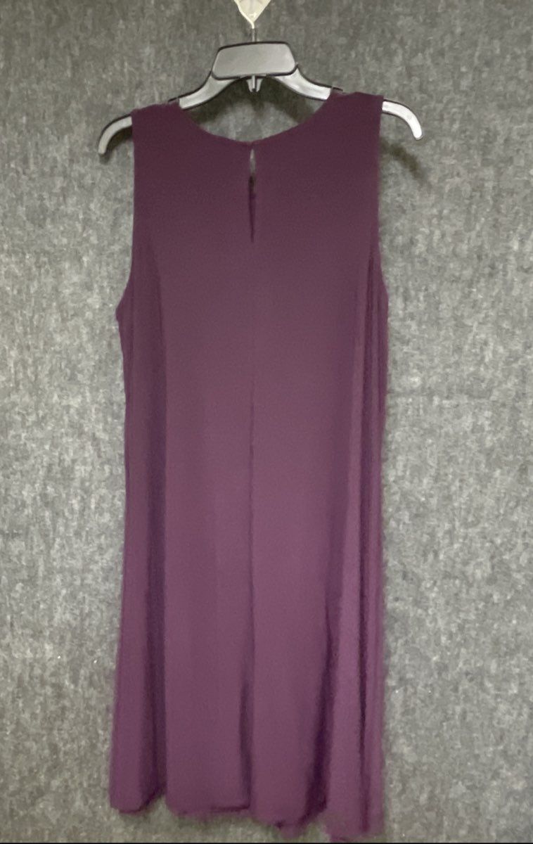 Anne Klein Women's Purple Sleeveless Keyhole Back Maxi Dress Size 14