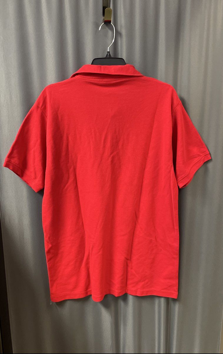 Lacoste Boys Red Short Sleeve Pique Knit Polo Shirt Size XL 16-18