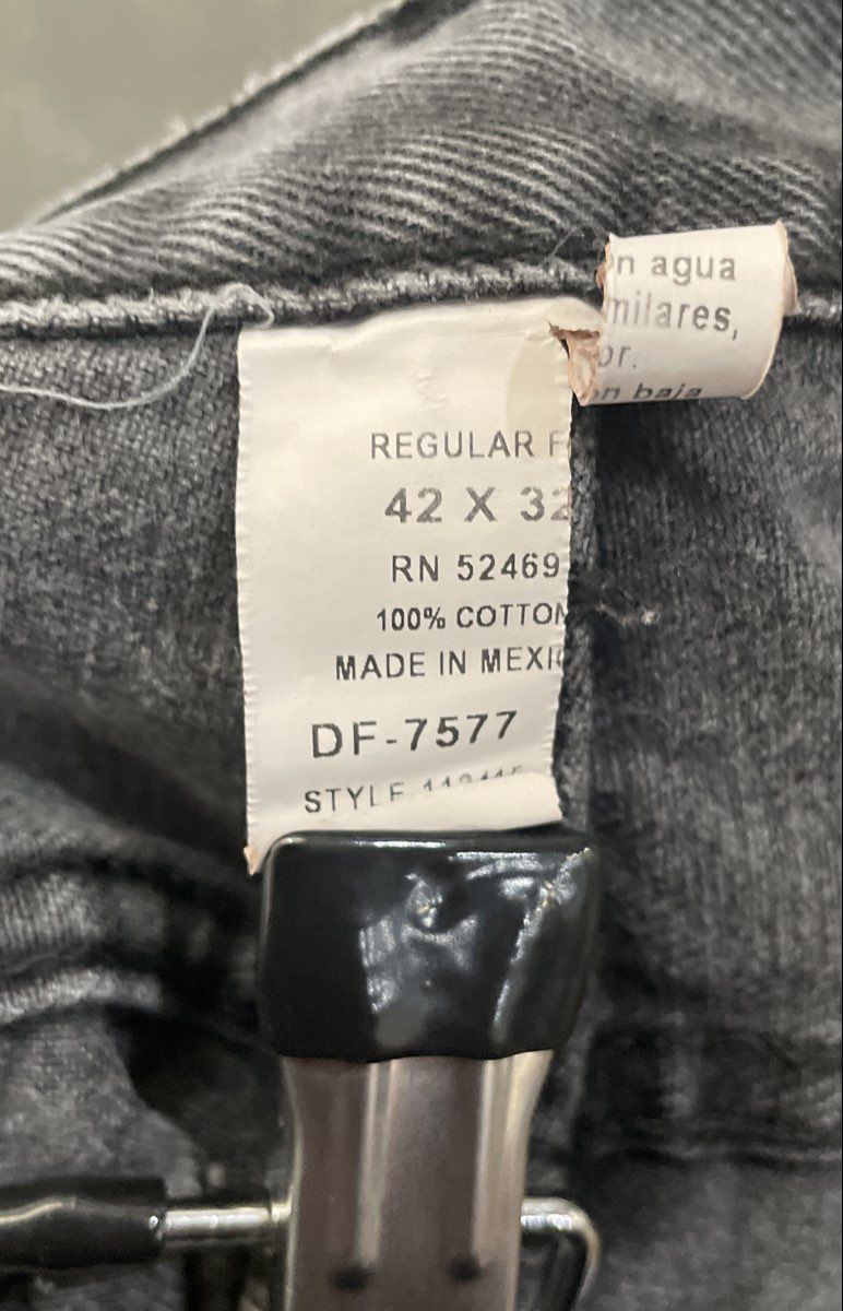 Faded Glory Men's Grey Regular Fit Cotton Denim Jeans Vintage Y2K Sz 42x32