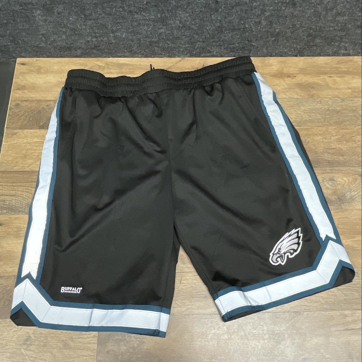 Buffalo Outdoors Men's Philadelphia Eagles Basketball Shorts Black NFL Sz 2XL