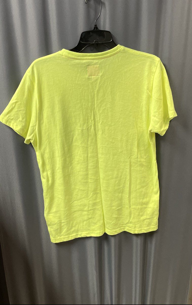 Superdry Osaka 6 Men's Neon Yellow Floral Graphic Short Sleeve T-shirt Size L