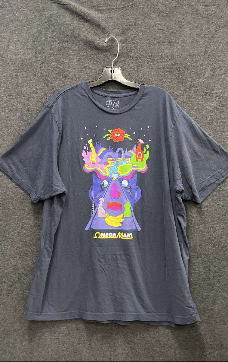 Meow Wolf Men's Omega Mart Surreal Graphic Cotton T-Shirt Gray Sz 3XL