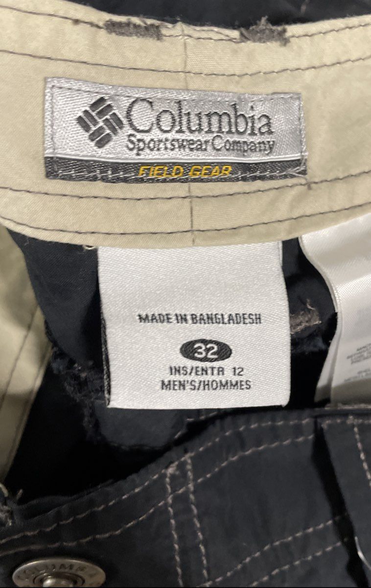 Columbia Men's End to Ender Field Gear Shorts Black NWT Sz 32 Inseam 12