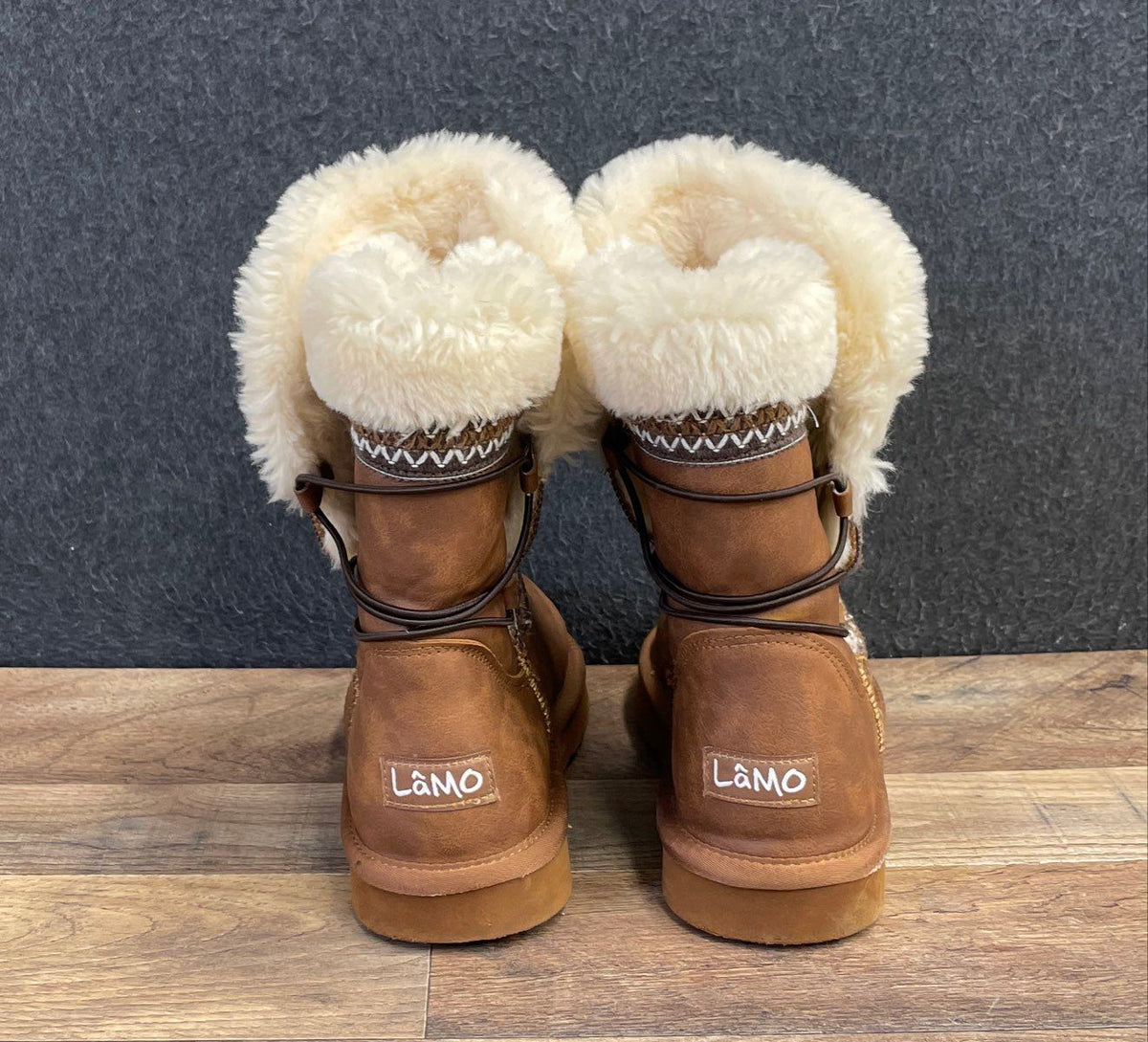 LaMO Alma Chestnut Brown Faux Fur Lined Winter Boots Women's Size 6