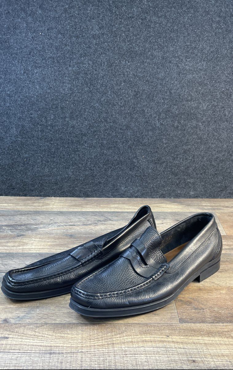 Florsheim Jasper Black Tumbled Leather Penny Loafer Men's Size 12