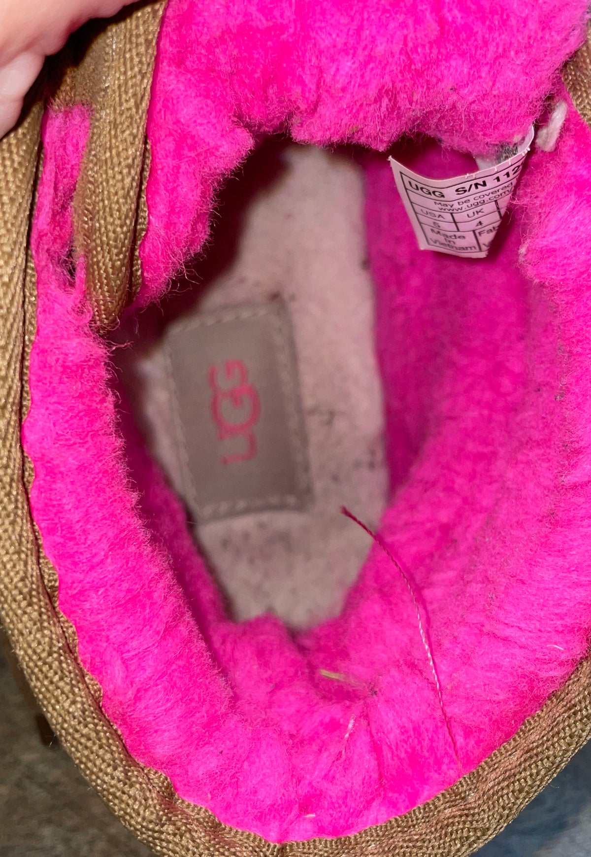 UGG Neumel Chopd Chestnut Neon Pink Suede Lace Up Boots Women's Size 5