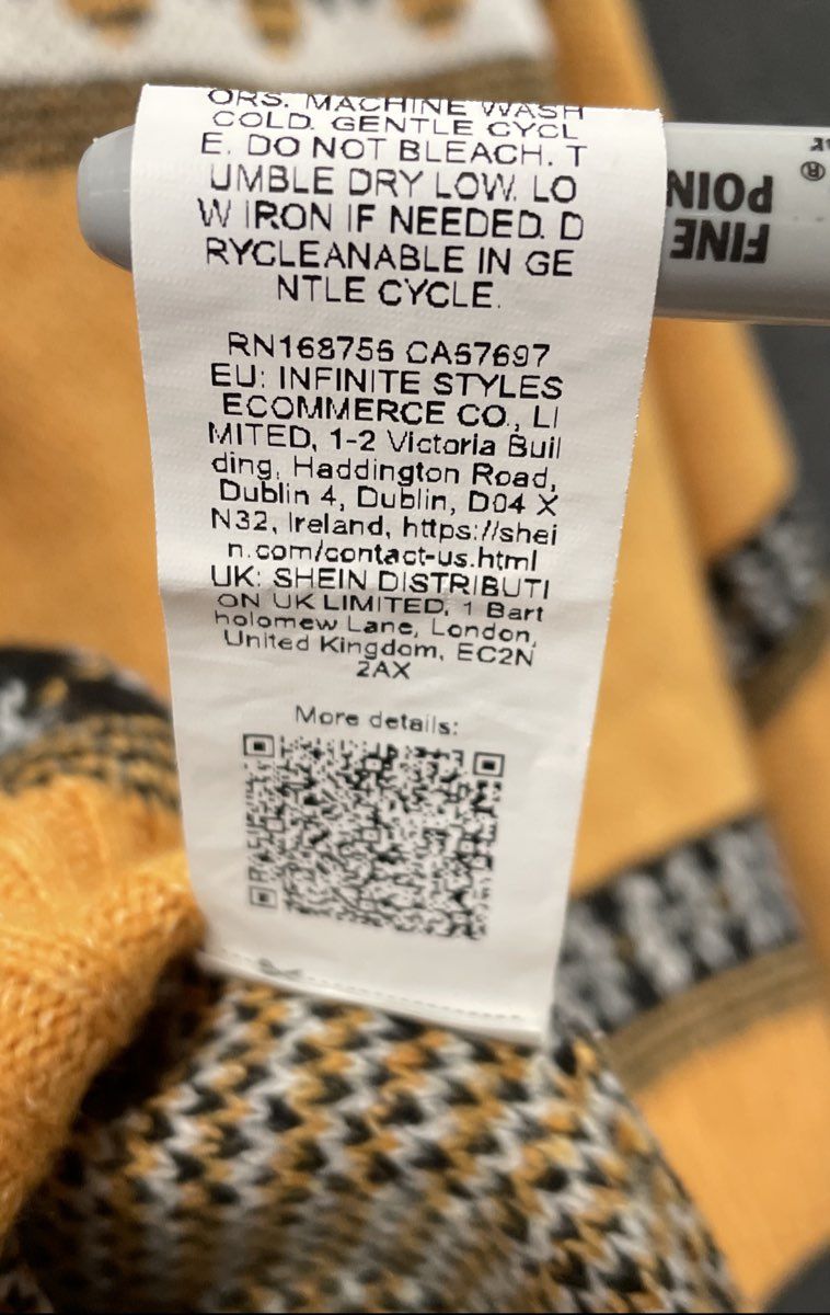 Romwe Women's Yellow Bee Pattern Honeybee Crewneck Sweater Plus Size Sz 4XL