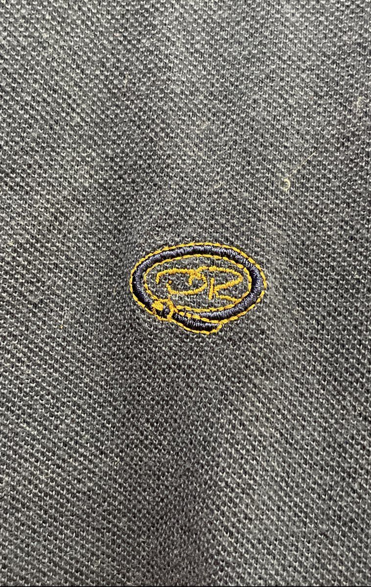 Vintage 90s Oscar de la Renta Men's Navy Abstract Geometric Polo Shirt Sz XL