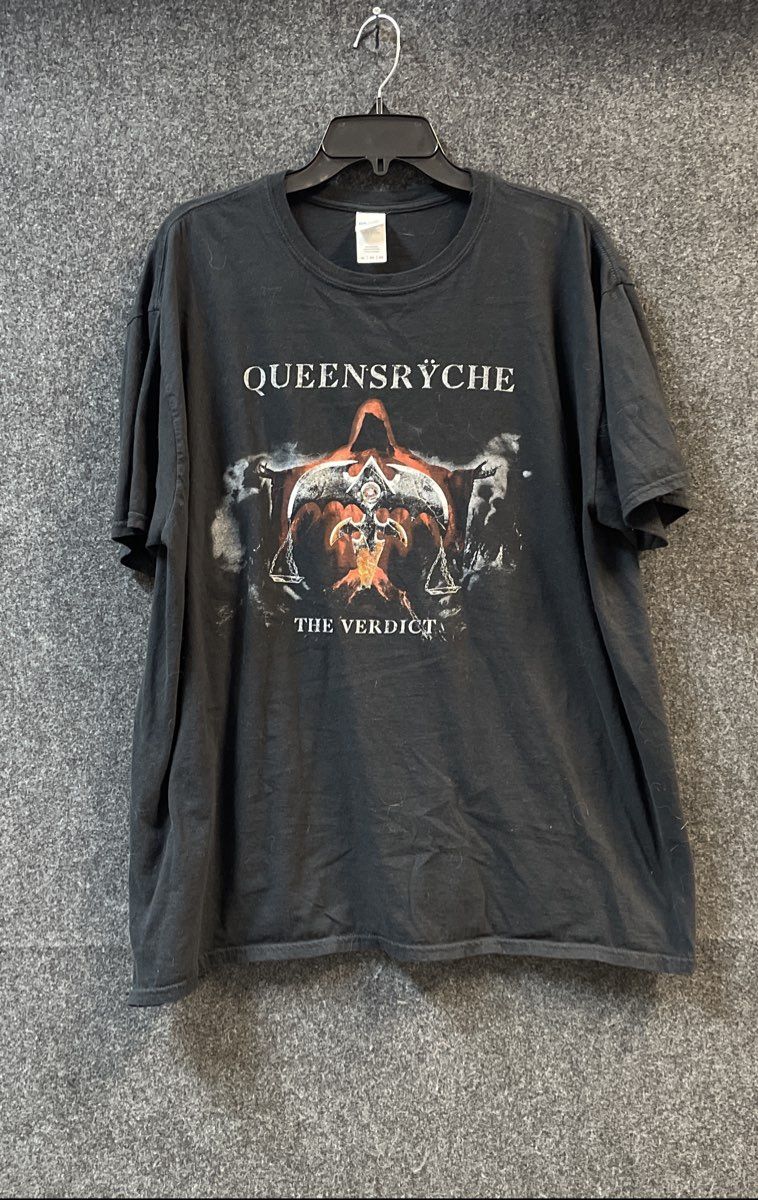 Queensryche The Verdict World Tour 2019 T-Shirt Double Stitch Gildan Sz 2XL