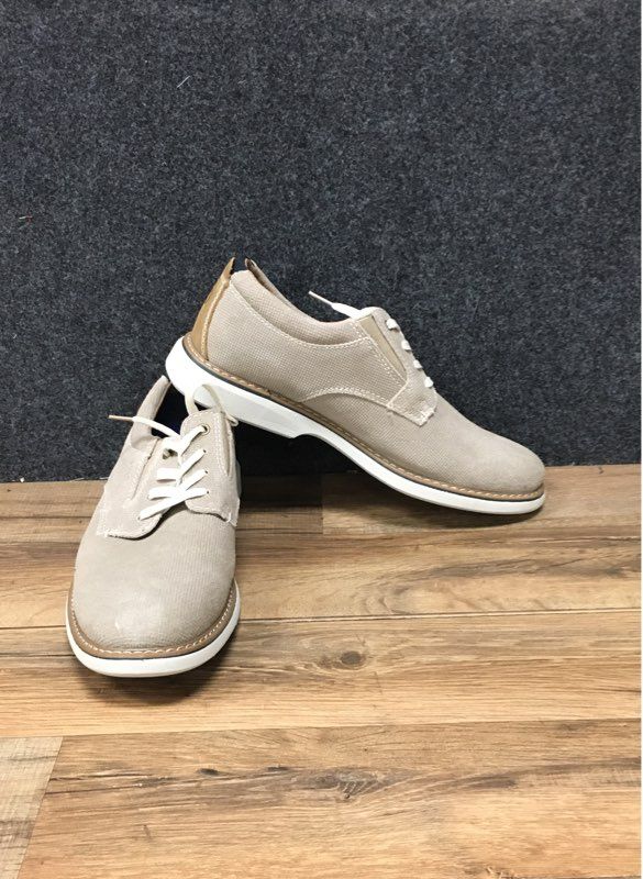 Nunn Bush 84962-275 Beige Leather Casual Plain Toe Oxford Men's Size 7.5