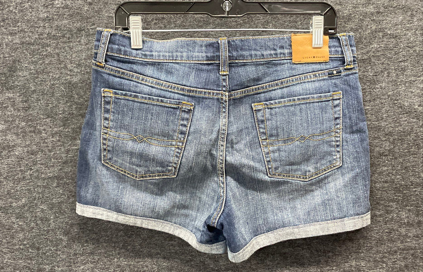Lucky Brand Women's Blue Denim Jean Shorts Cuffed Medium Wash Size 8/29