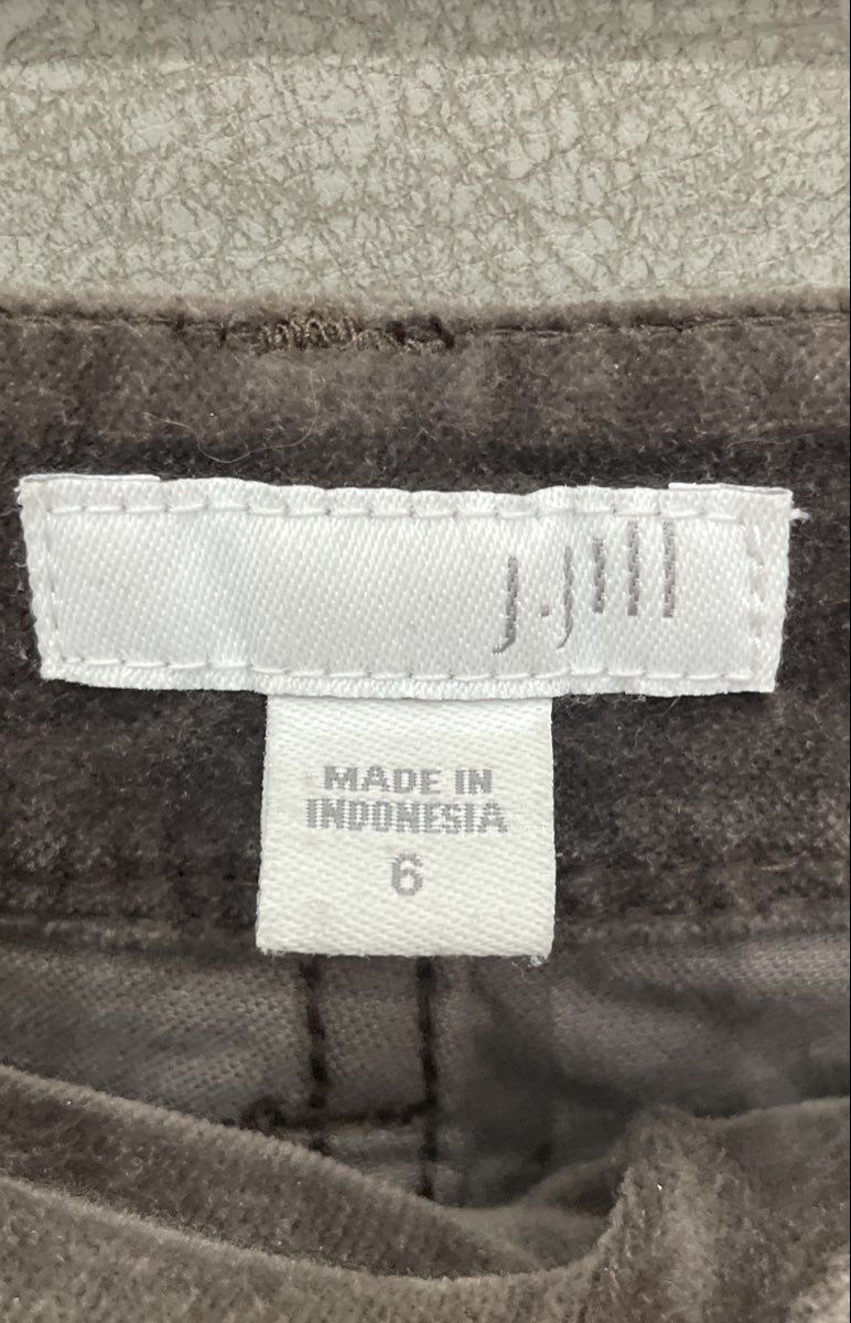 J. Jill Women's Brown Velveteen 5-Pocket Slim Straight Leg Pants Size 6