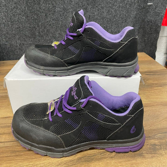 Nautilus N1781 Women's Steel Toe Safety Work Shoes Black Purple Size 7W