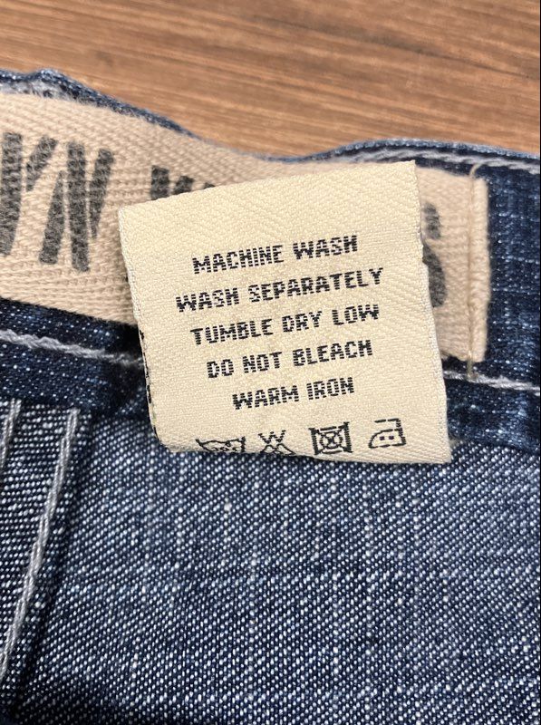 Vintage Y2K Brooklyn Express Men's Light Wash Wide Leg Baggy Jeans Size 34x34