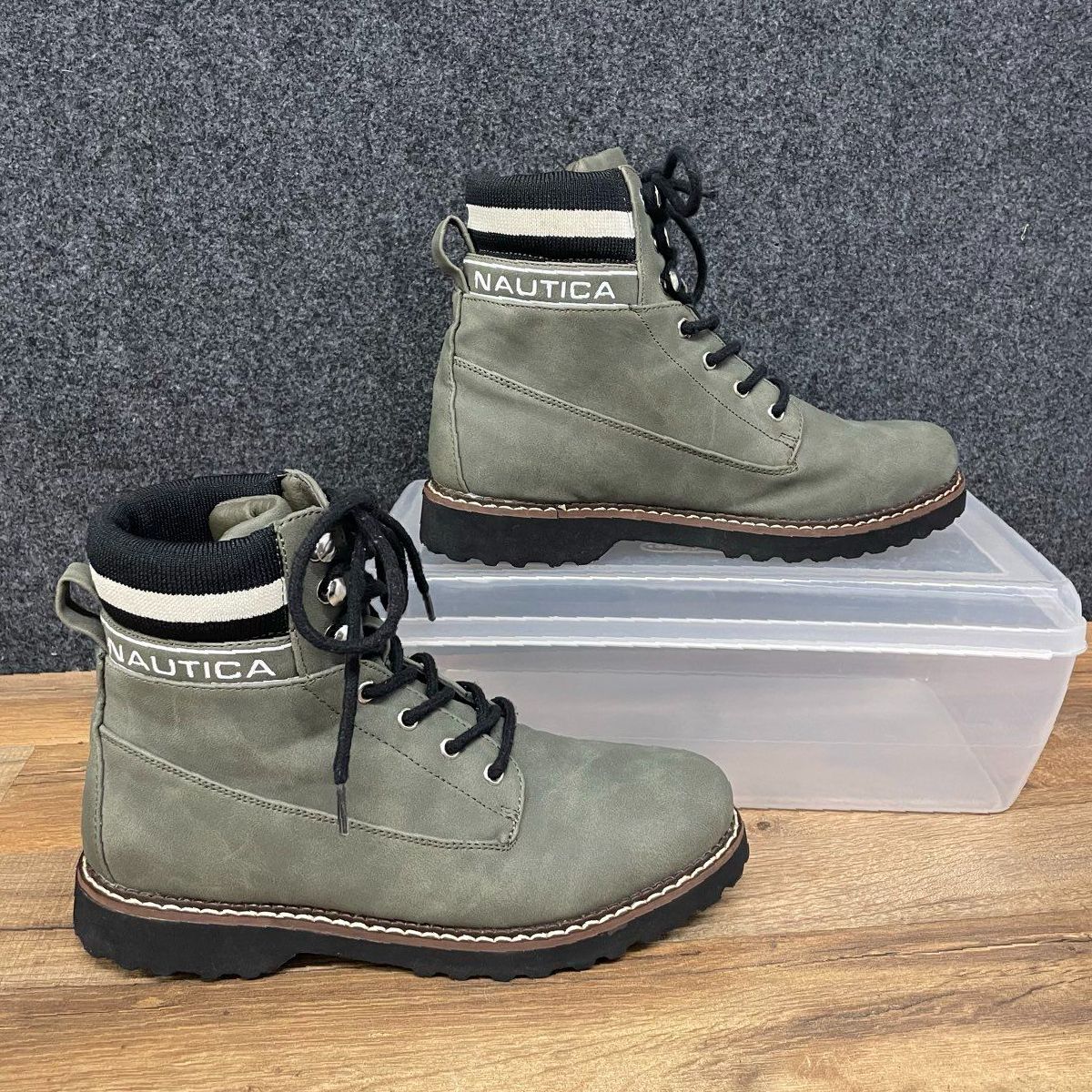 Nautica Galiah Olive Green Women's Lace Up Combat Boots Size 7.5