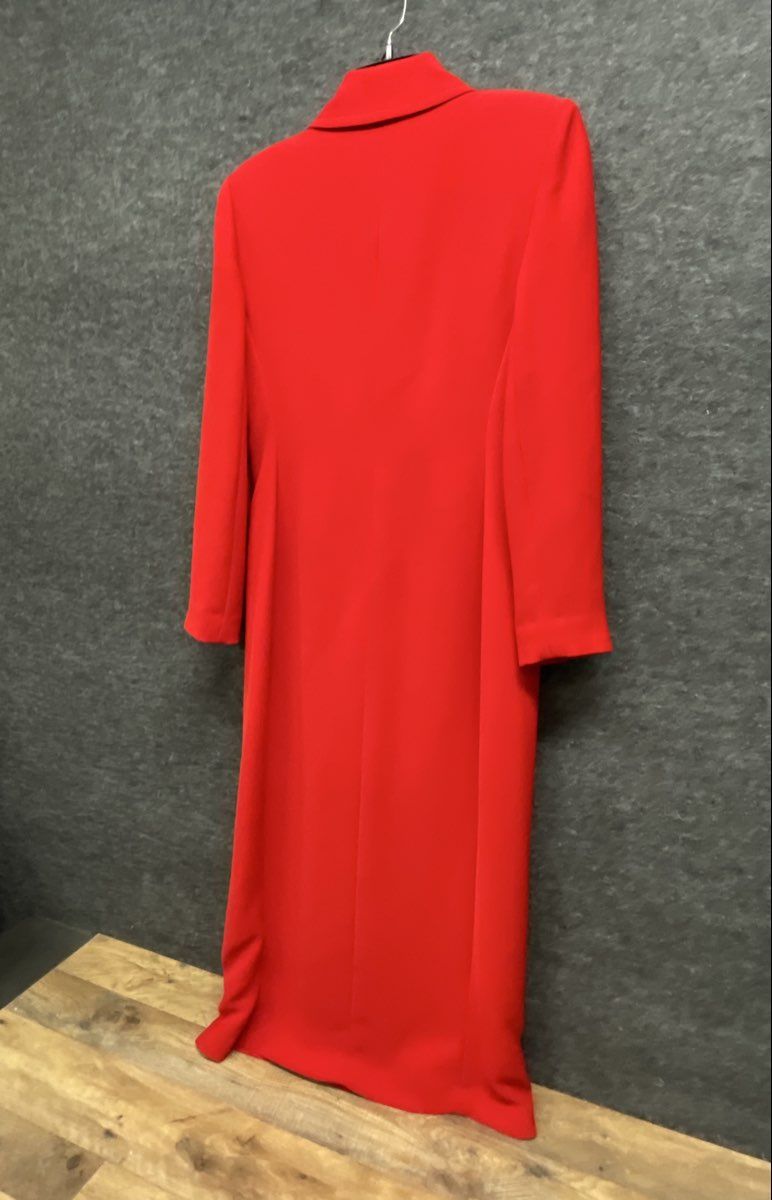 Vintage 90s Cynthia Howie Maggy Boutique Women's Red Maxi Long Coat Sz 8