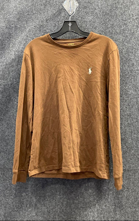 Polo Ralph Lauren Men's Brown Long Sleeve Custom Slim Fit T-Shirt Sz M