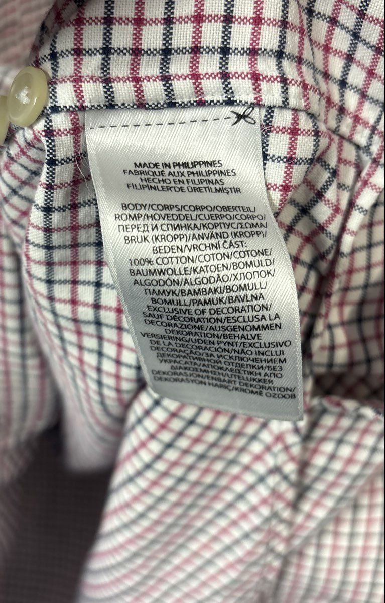 Ralph Lauren Men's Plaid Button Down Shirt White Red Blue Long Sleeve Sz 3XB