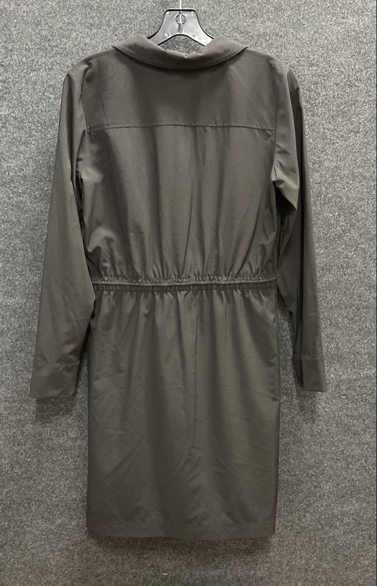 Calvin Klein Women's Dark Olive Long Sleeve Drawstring Utility Dress Sz 6