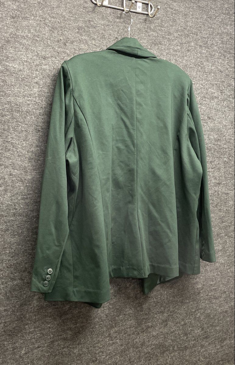 Lane Bryant Women's Dark Green One-Button Blazer Jacket Sz 24 NWT