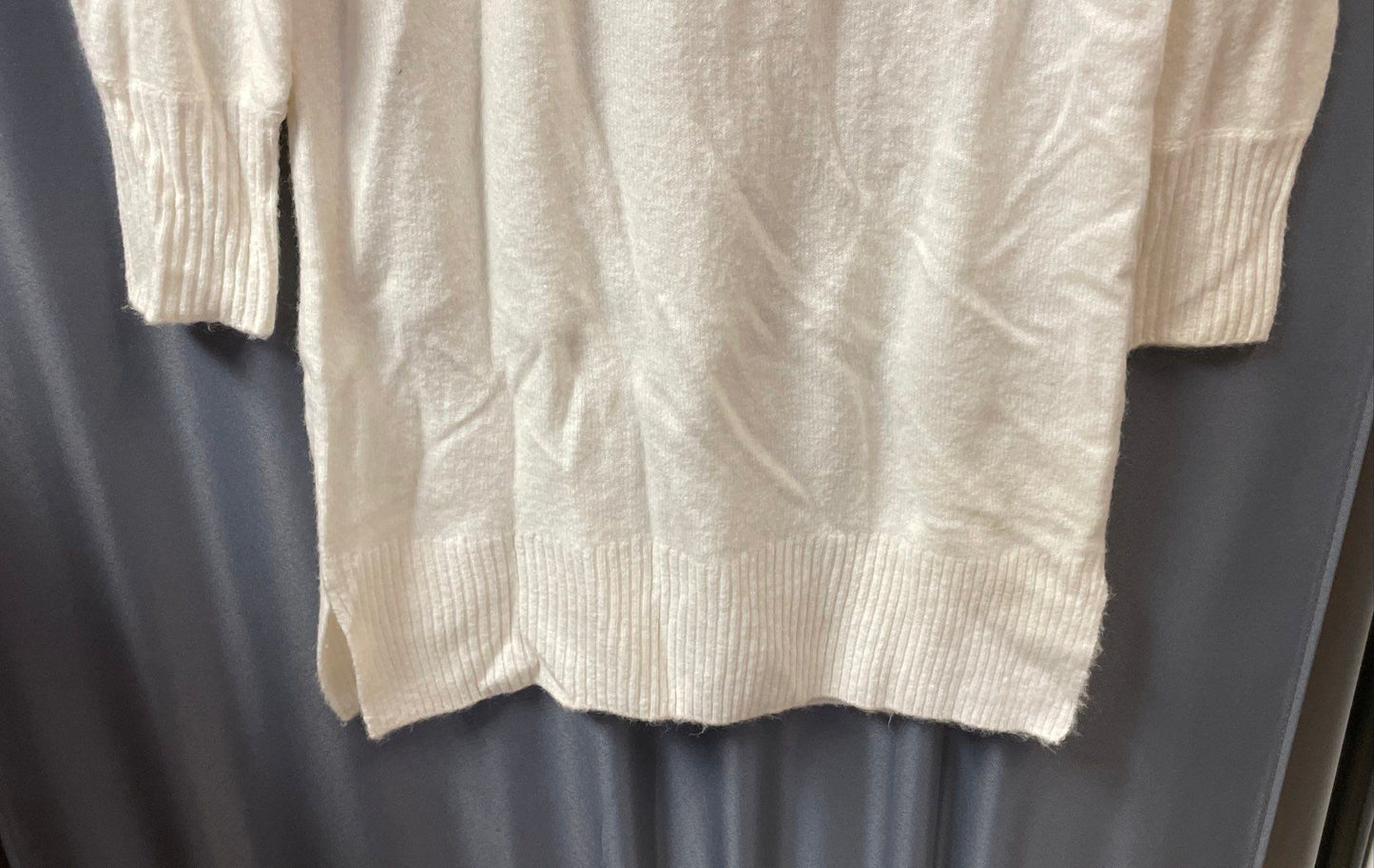 Esqualo Women's Off White Mock Neck Camel Wool Blend Sweater Dress XS NWT