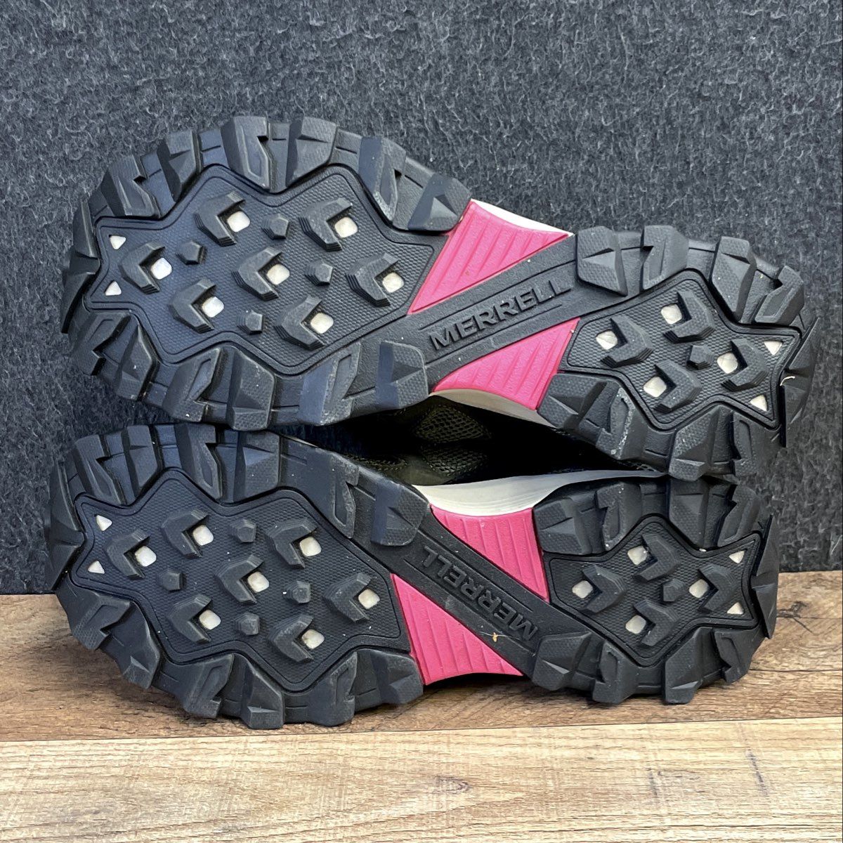Merrell Speed Strike Olive Green Pink Women's Trail Hiking Shoes Size 8.5
