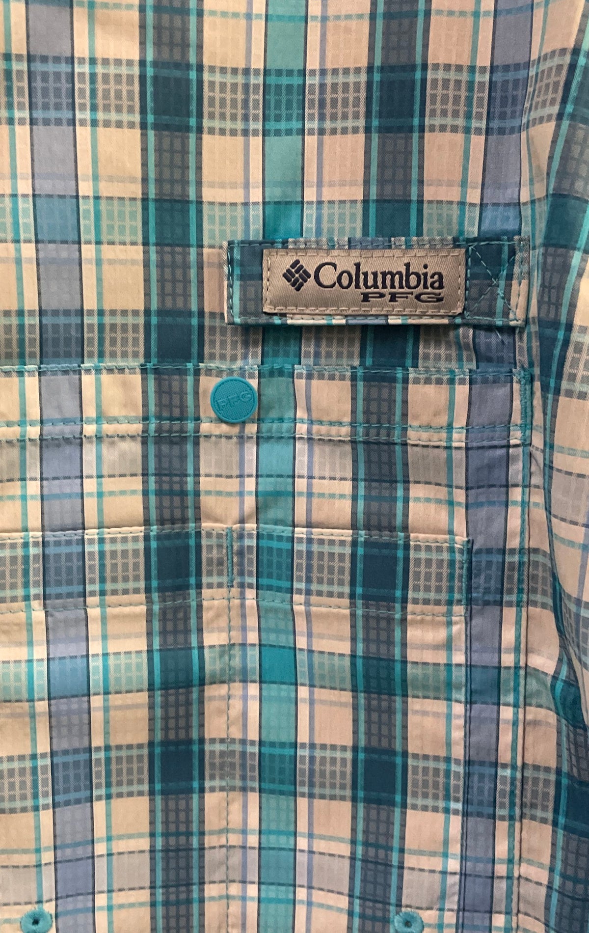 Columbia Men's PFG Long Sleeve Shirt Blue Plaid Vented Button Down Sz XL NWT