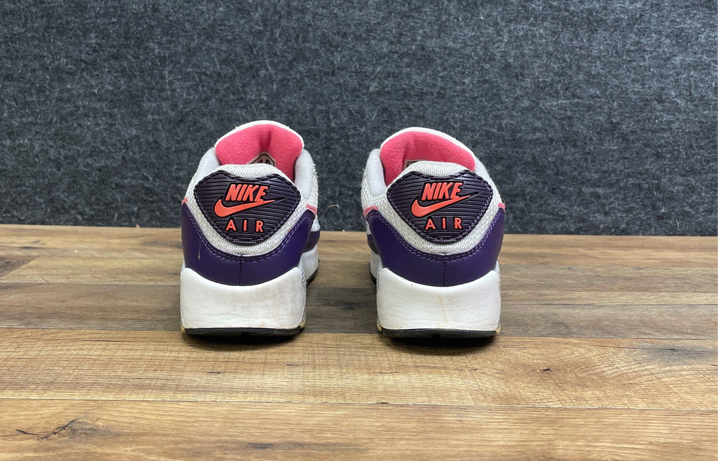 Nike Air Max 90 White Laser Pink Purple Women's Lifestyle Sneakers Size 6
