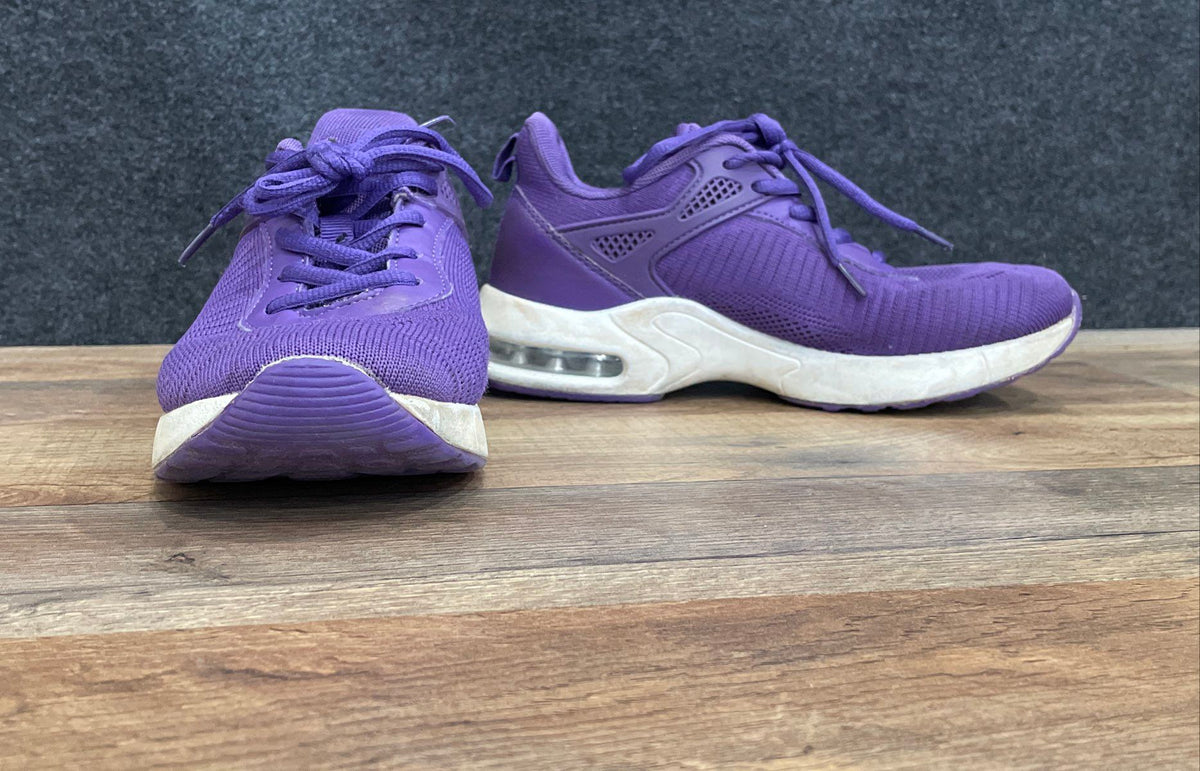 Running Air Purple White Knit Air Cushion Sneakers Women's Sz EUR 36