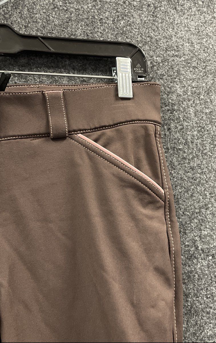 SmartPak Piper Women's Brown Suede Knee Patch Equestrian Riding Breeches Sz 26L