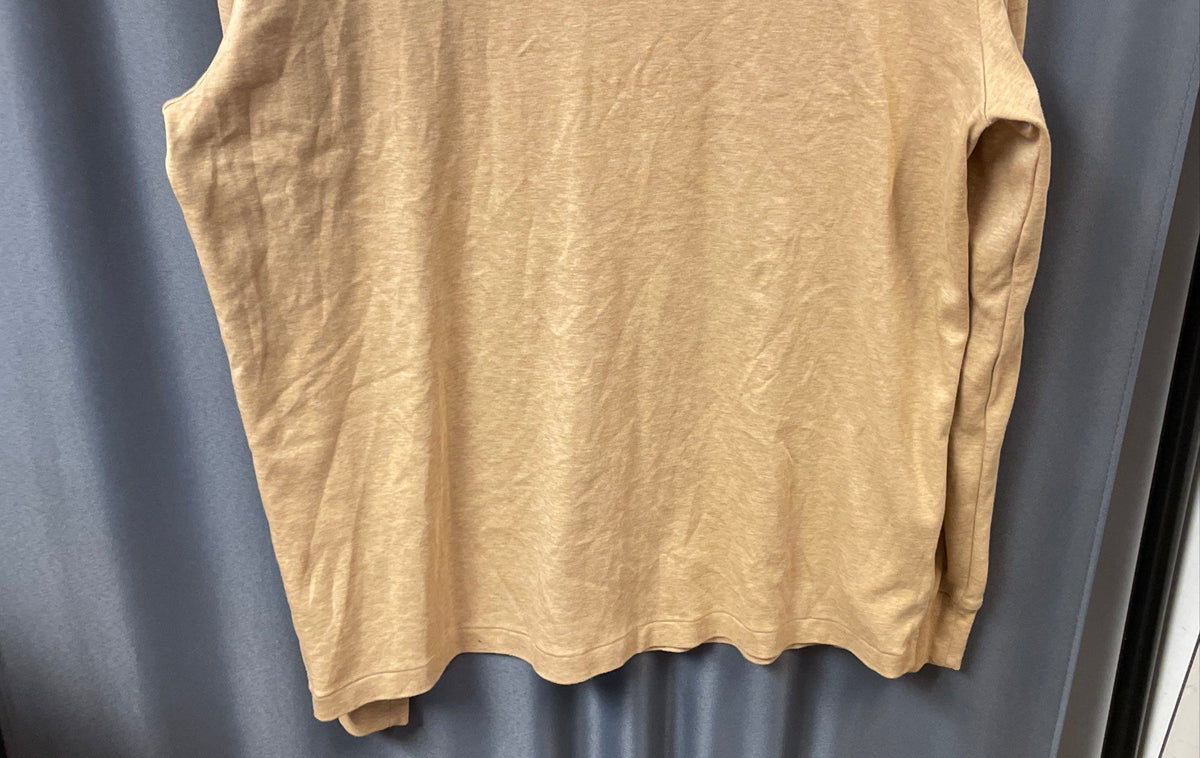 Polo Ralph Lauren Men's Classic Fit Long Sleeve Tee Tan Heathered Cotton Sz M