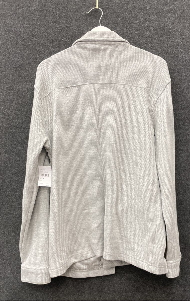 Ben Sherman Men's Grey Heather Waffle Knit Snap Front Shirt Jacket NWT Sz M